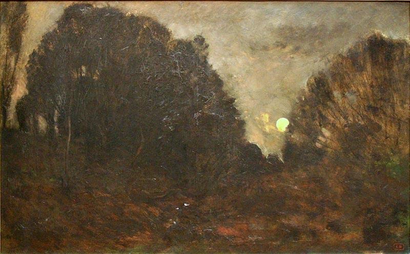 Charles-Francois Daubigny Rising Moon in Barbizon France oil painting art
